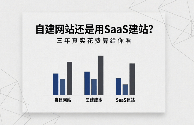 自建网站还是用SaaS建站？三年真实花费算给你看